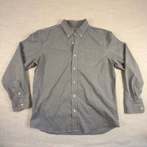L.L.Bean Slightly Fitted Gingham Button Down Shirt Men's Large Regular